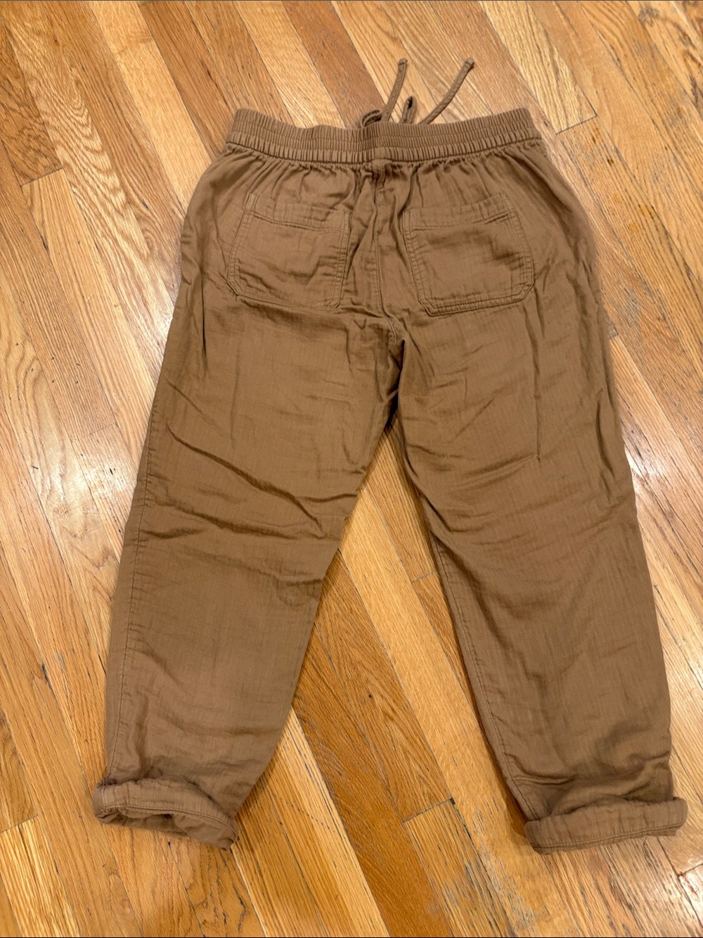 Linen Cropped Drawstring Pants Brand New - Picture 6 of 6